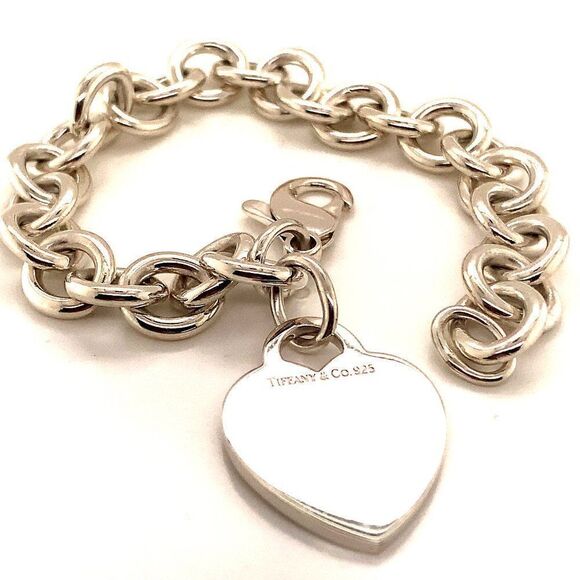 Tiffany & Co Estate Sterling Silver Bracelet 7 Inches 34.2 Grams TIF102 - Picture 1 of 13